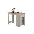 Pemberly Row Light Gray Engineered Wood Counter Height Table with 2 Stools