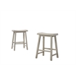 Pemberly Row Light Gray Engineered Wood Counter Height Table with 2 Stools