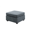 Pemberly Row Gray Woven Fabric 7-Seater Corner Sectional with Ottoman