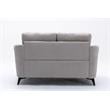 Pemberly Row Light Gray Woven Fabric Tufted Sofa and Loveseat Living Room Set