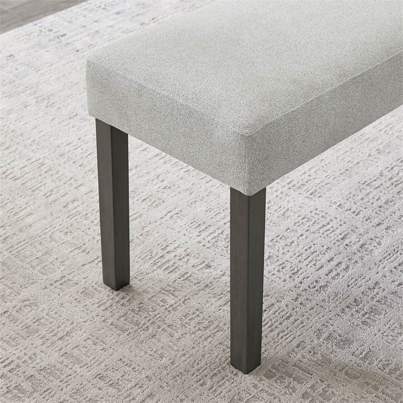 Pemberly Row Light Gray Fabric Upholstered 40