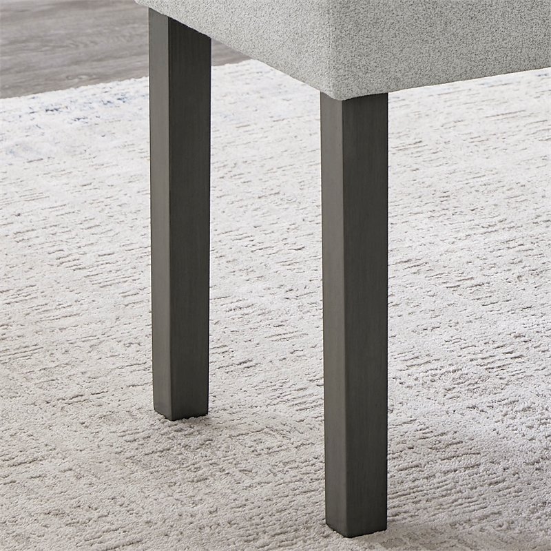 Pemberly Row Light Gray Fabric Upholstered 40