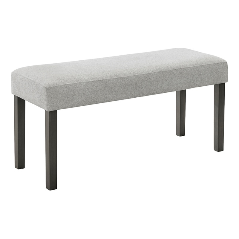Pemberly Row Light Gray Fabric Upholstered 40