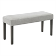 Pemberly Row Light Gray Fabric Upholstered 40