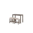 Pemberly Row Brown Wood 3-Piece 42