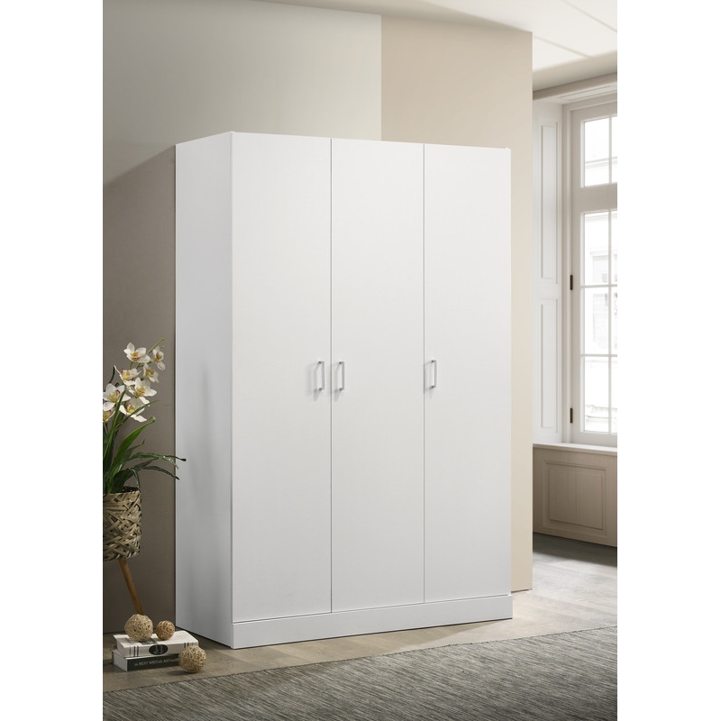 Pemberly Row White Engineered Wood 3-Door 46