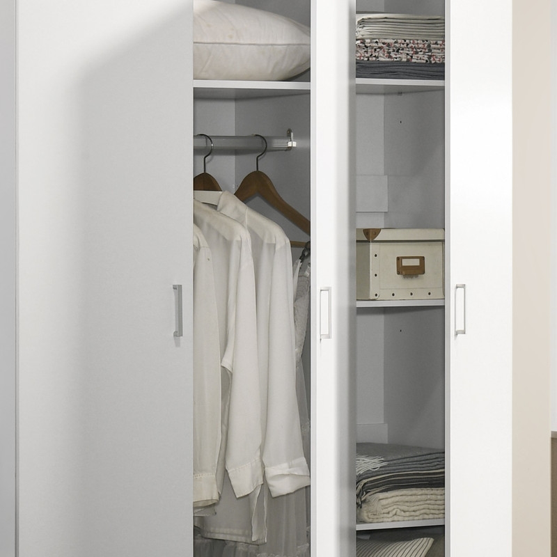 Pemberly Row White Engineered Wood 3-Door 46
