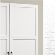 Pemberly Row White Engineered Wood Wardrobe Armoire with Drawers and Shelves