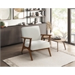 Pemberly Row Chenille Accent Armchair with Pocket Coil Support in Beige