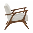 Pemberly Row Chenille Accent Armchair with Pocket Coil Support in Beige