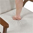 Pemberly Row Chenille Accent Armchair with Pocket Coil Support in Beige