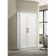 Pemberly Row 2-Door Engineered Wood Storage Cabinet with Shelves in White
