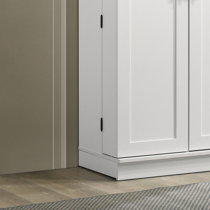 Pemberly Row 2-Door Engineered Wood Storage Cabinet with Shelves in White