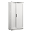 Pemberly Row 2-Door Engineered Wood Storage Cabinet with Shelves in White