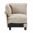 Pemberly Row Chenille Corner Seat with Pocket Coil Support in Taupe
