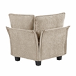 Pemberly Row Chenille Corner Seat with Pocket Coil Support in Taupe