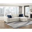 Pemberly Row Microfiber 2-Pc Sectional Sleeper With Reversible Chaise in Beige
