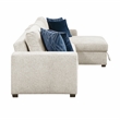 Pemberly Row Microfiber 2-Pc Sectional Sleeper With Reversible Chaise in Beige
