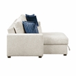 Pemberly Row Microfiber 2-Pc Sectional Sleeper With Reversible Chaise in Beige