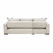 Pemberly Row Microfiber 2-Pc Sectional Sleeper With Reversible Chaise in Beige