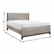 Pemberly Row 5-Piece Full Wall Bed Set in Light Gray (97 x 80.5 x 43.5H)