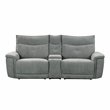 Pemberly Row 3-Piece Power Reclining Loveseat With USB & Cupholders in Dark Gray