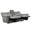 Pemberly Row 3-Piece Power Reclining Loveseat With USB & Cupholders in Dark Gray