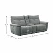 Pemberly Row 3-Piece Power Reclining Loveseat With USB & Cupholders in Dark Gray