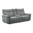 Pemberly Row 3-Piece Power Reclining Loveseat With USB & Cupholders in Dark Gray