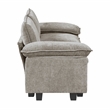 Pemberly Row Chenille Loveseat With Reversible Cushions in Dark Pewter