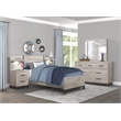 Pemberly Row Nightstand With LED Wall Panel and Power Outlet in Light Gray