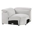 Pemberly Row Modular Corner Seat With Adjustable Headrest in Light Gray