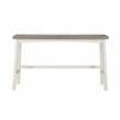 Pemberly Row 4-Piece Wood Pub Height Dining Set in White and Coffee