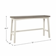 Pemberly Row 4-Piece Wood Pub Height Dining Set in White and Coffee