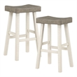 Pemberly Row 4-Piece Wood Pub Height Dining Set in White and Coffee