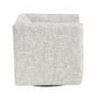 Pemberly Row Jacquard 360-Degree Swivel Cube Chair With Lumbar Pillow in Beige