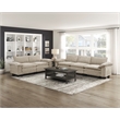 Pemberly Row Chenille Loveseat With Reversible Zippered Cushions in Taupe