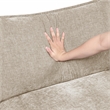Pemberly Row Chenille Loveseat With Reversible Zippered Cushions in Taupe