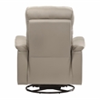 Pemberly Row Top-Grain Leather Swivel Glider Reclining Chair in Latte