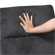 Pemberly Row Microfiber Wall-Hugger Double Reclining Loveseat in Dark Gray