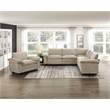 Pemberly Row Chenille 5-Piece Modular Sectional 300 lb Per Seat in Taupe