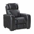 Pemberly Row Top-Grain Leather 3-Piece Power Reclining Set in Black
