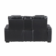 Pemberly Row Top-Grain Leather 3-Piece Power Reclining Set in Black