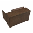 Pemberly Row Wood Sofa Table with Drawer and Cabinet Storage in Espresso