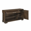 Pemberly Row Wood Sofa Table with Drawer and Cabinet Storage in Espresso