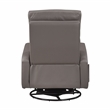 Pemberly Row Top-Grain Leather Swivel Glider Recliner 300 lb Capacity in Mocha