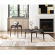 Pemberly Row Round Cocktail Table with Gold-Capped Legs in Dark Brown