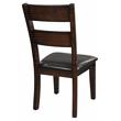 Pemberly Row Faux Leather Dining Side Chairs with Wood Frame - Cherry (Set of 2)
