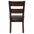Pemberly Row Faux Leather Dining Side Chairs with Wood Frame - Cherry (Set of 2)