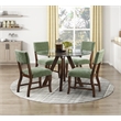 Pemberly Row Chenille Upholstered Dining Side Chair 250 lb Capacity in Olive